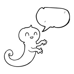 speech bubble cartoon ghost