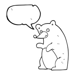 speech bubble cartoon bear