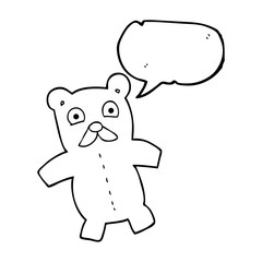 speech bubble cartoon teddy bear