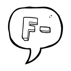 Fototapeta premium speech bubble cartoon F grade