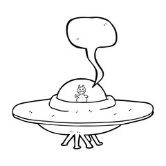 speech bubble cartoon UFO