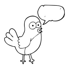 speech bubble cartoon robin