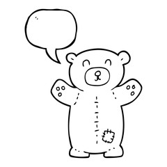 speech bubble cartoon teddy bear