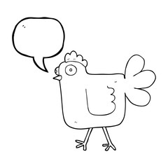 speech bubble cartoon chicken