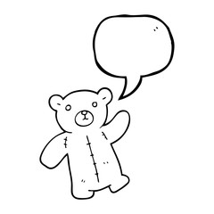 speech bubble cartoon teddy bear