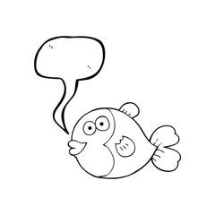 speech bubble cartoon fish