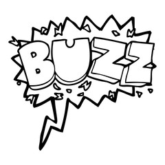 speech bubble cartoon buzz symbol