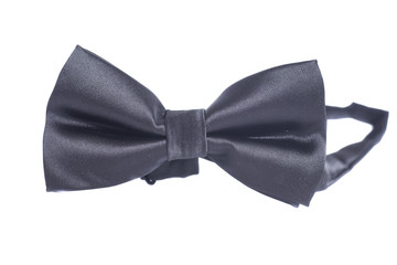 Black bow tie isolated on white background