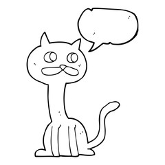 speech bubble cartoon cat