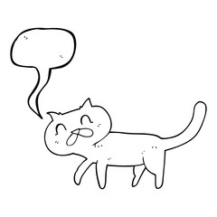 speech bubble cartoon cat