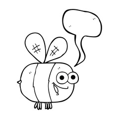 speech bubble cartoon bee