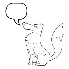 speech bubble cartoon wolf