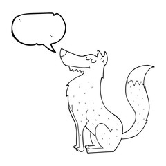 speech bubble cartoon wolf