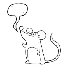 speech bubble cartoon mouse
