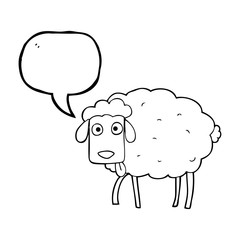 speech bubble cartoon sheep
