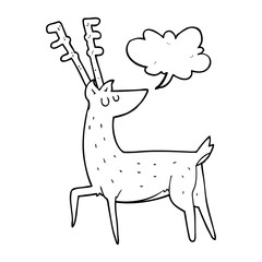 speech bubble cartoon stag