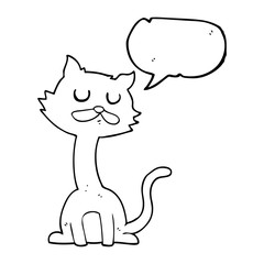 speech bubble cartoon cat