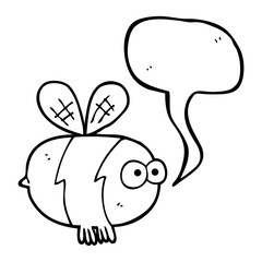 speech bubble cartoon bee