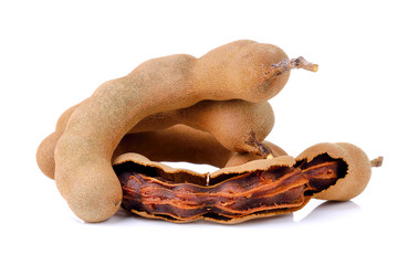 Tamarind on white background