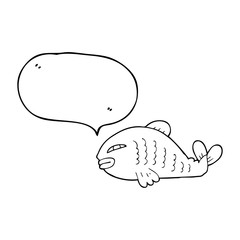 speech bubble cartoon fish