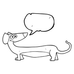 speech bubble cartoon dachshund
