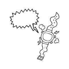 speech bubble cartoon wrist watch