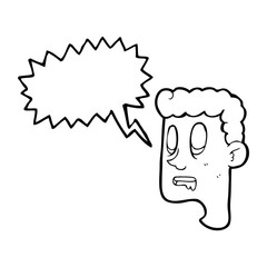 speech bubble cartoon staring man drooling