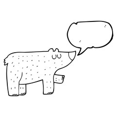 speech bubble cartoon bear