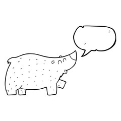 speech bubble cartoon bear