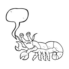 speech bubble cartoon lobster