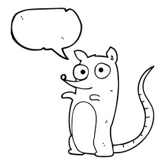 speech bubble cartoon mouse