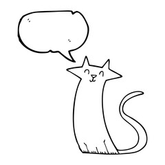 speech bubble cartoon cat