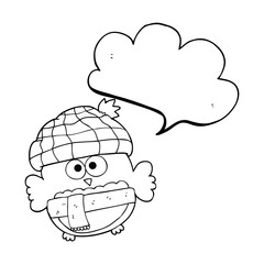 speech bubble cartoon cute owl