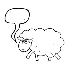 speech bubble cartoon sheep