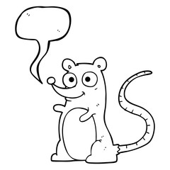 speech bubble cartoon mouse