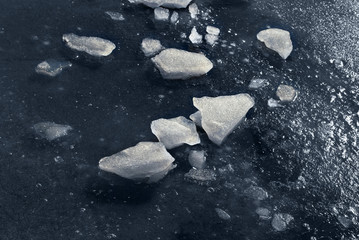Pieces of ice