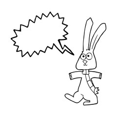 speech bubble cartoon rabbit