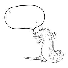speech bubble cartoon crocodile