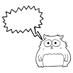 speech bubble cartoon cat