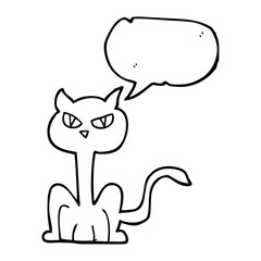 speech bubble cartoon angry cat