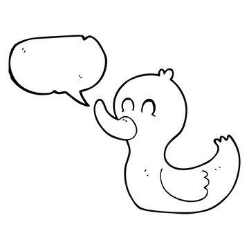 speech bubble cartoon cute duck