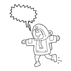 speech bubble cartoon astronaut