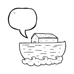 speech bubble cartoon noah's ark