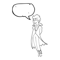 speech bubble cartoon vampire
