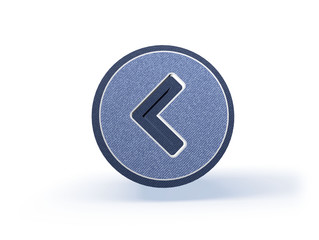 Back Arrow Shopping Icon in blueish denim look
