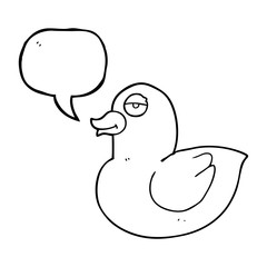 speech bubble cartoon duck