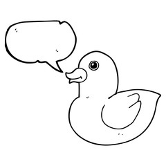 speech bubble cartoon rubber duck