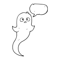 speech bubble cartoon halloween ghost