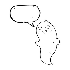 speech bubble cartoon halloween ghost