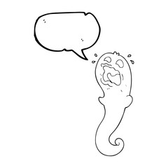 speech bubble cartoon halloween ghost